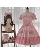 Good Night Mie Mie Three-Tier Polka Dot Blouse and JSK(Pre-Order/2 Colours/Full Payment Without Shipping)